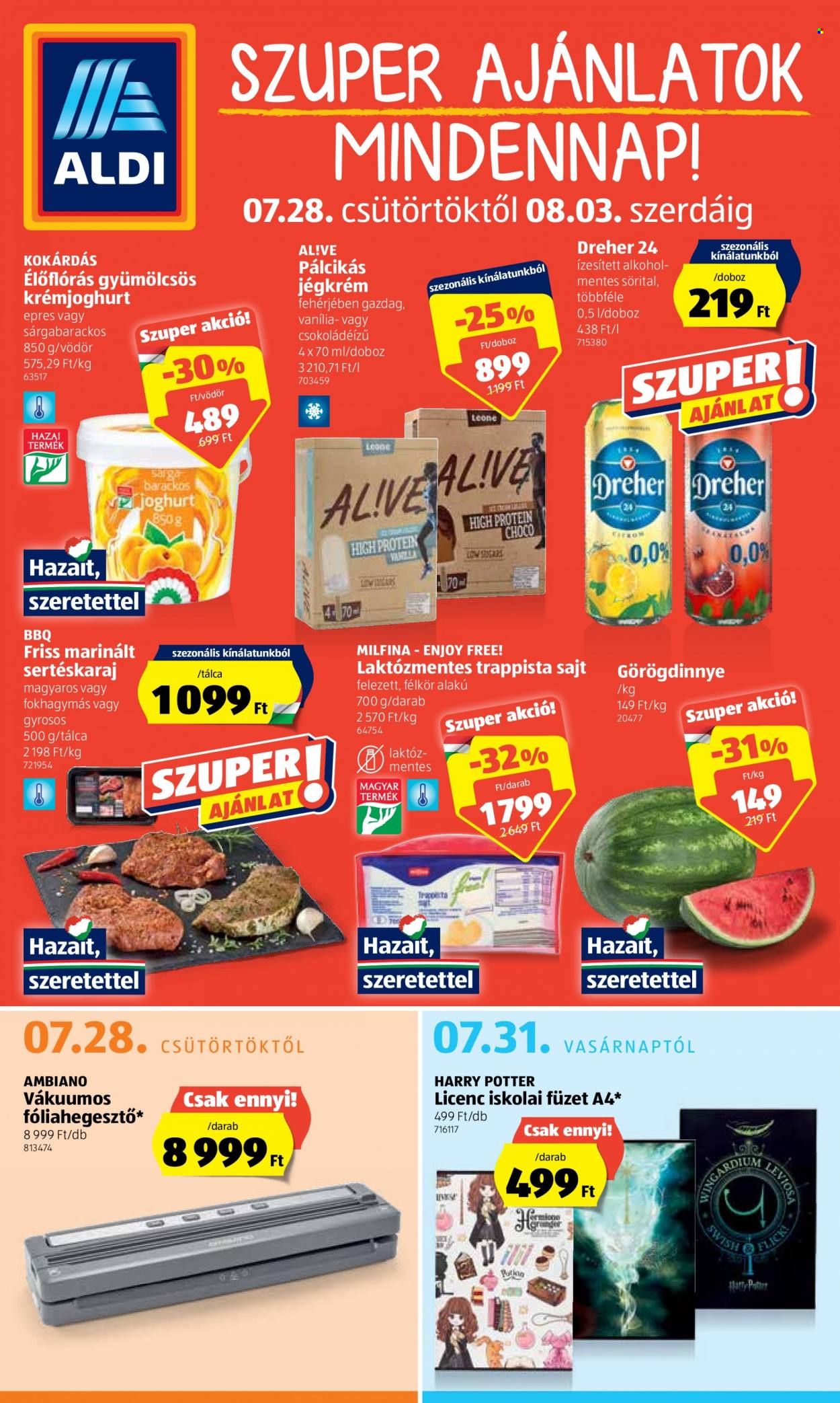 Aldi akciós újságok - 2022.07.28 - 2022.08.03. Oldal 1