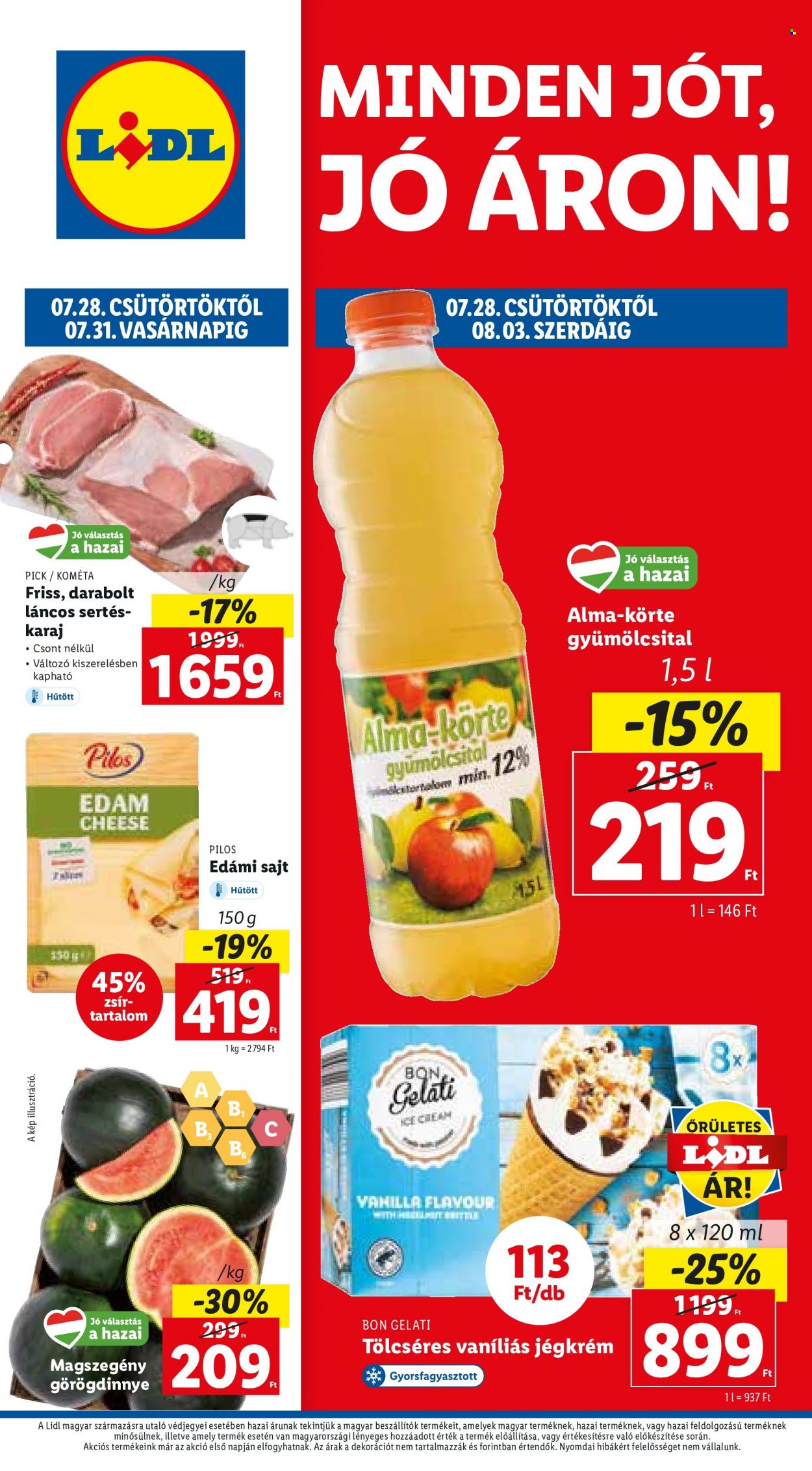 Lidl akciós újságok - 2022.07.28 - 2022.08.03. Oldal 1