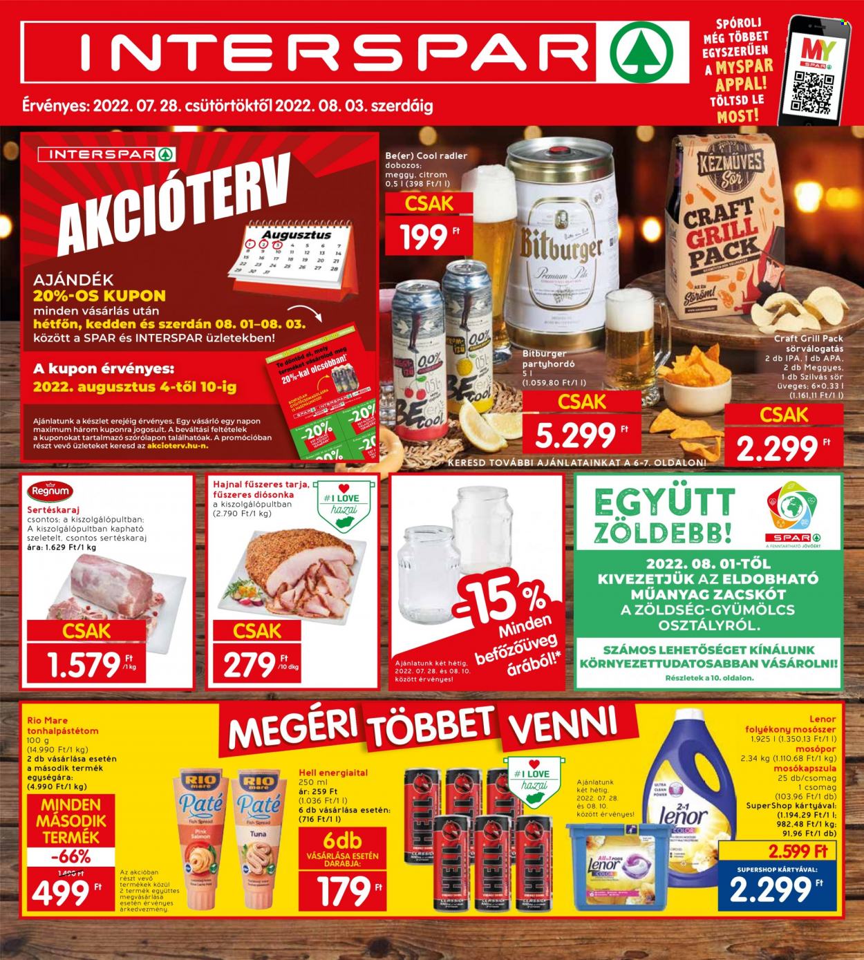 INTERSPAR akciós újságok - 2022.07.28 - 2022.08.03. Oldal 1
