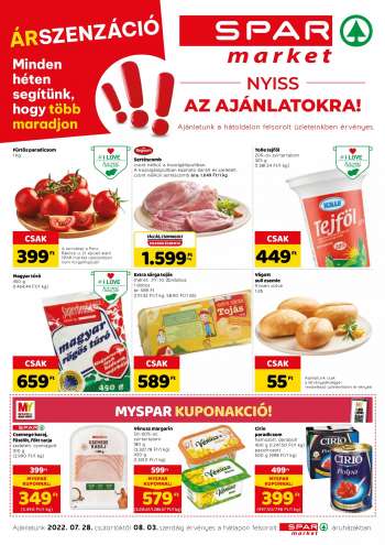 Újság SPAR market - 2022.07.28 - 2022.08.03.