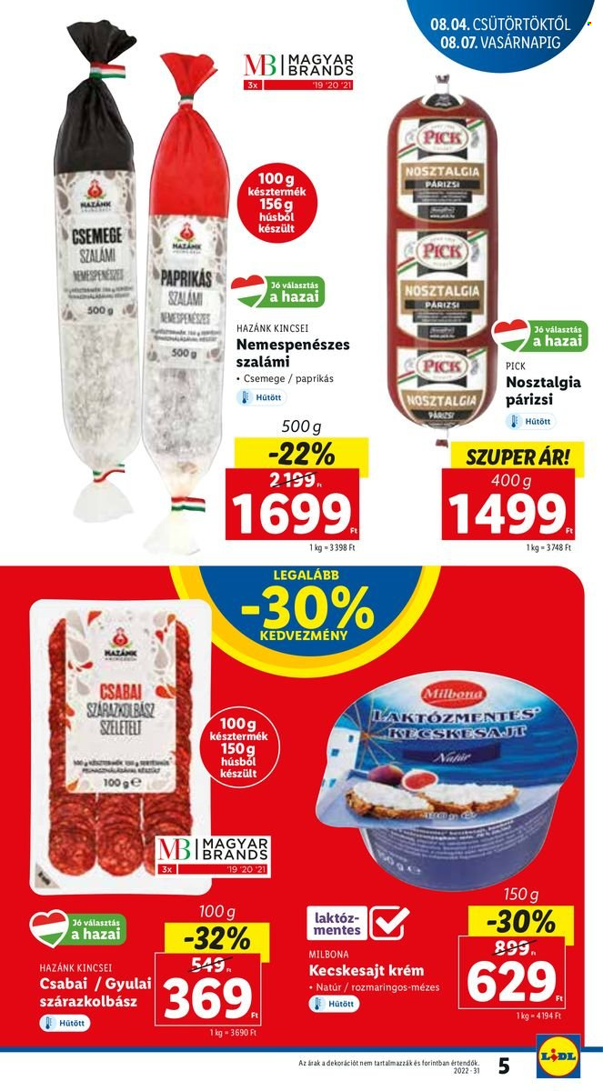 Lidl akciós újságok - 2022.08.04 - 2022.08.10. Oldal 5