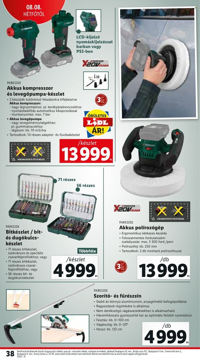 Lidl akciós újságok - 2022.08.04 - 2022.08.10. Oldal 38