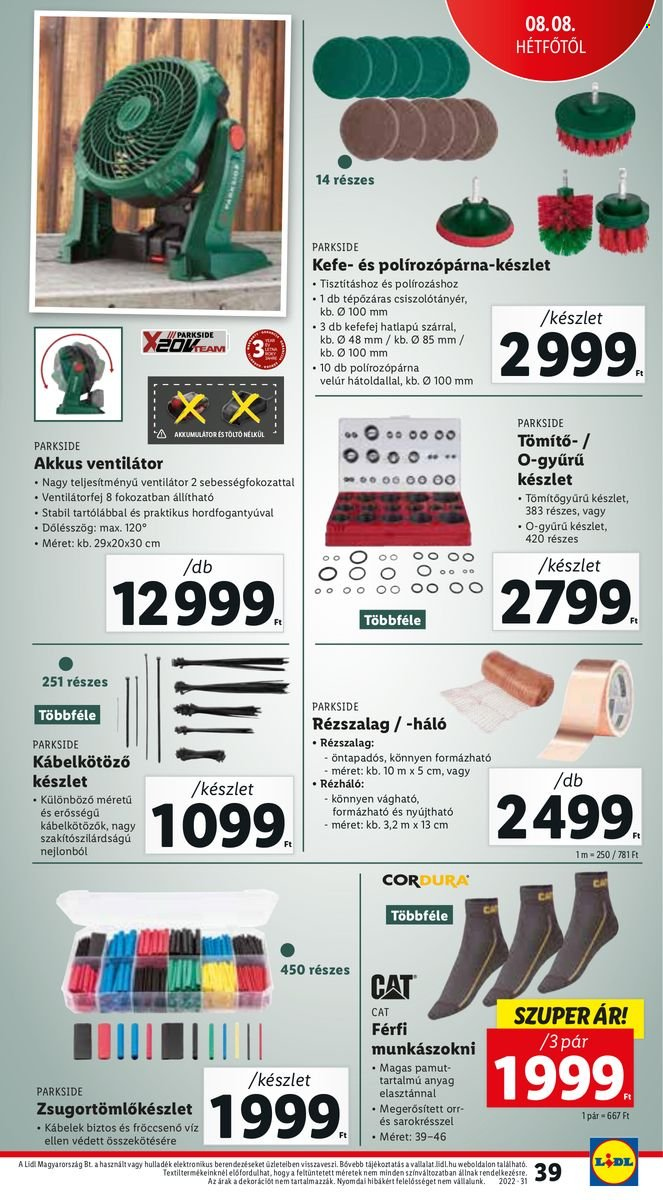 Lidl akciós újságok - 2022.08.04 - 2022.08.10. Oldal 39