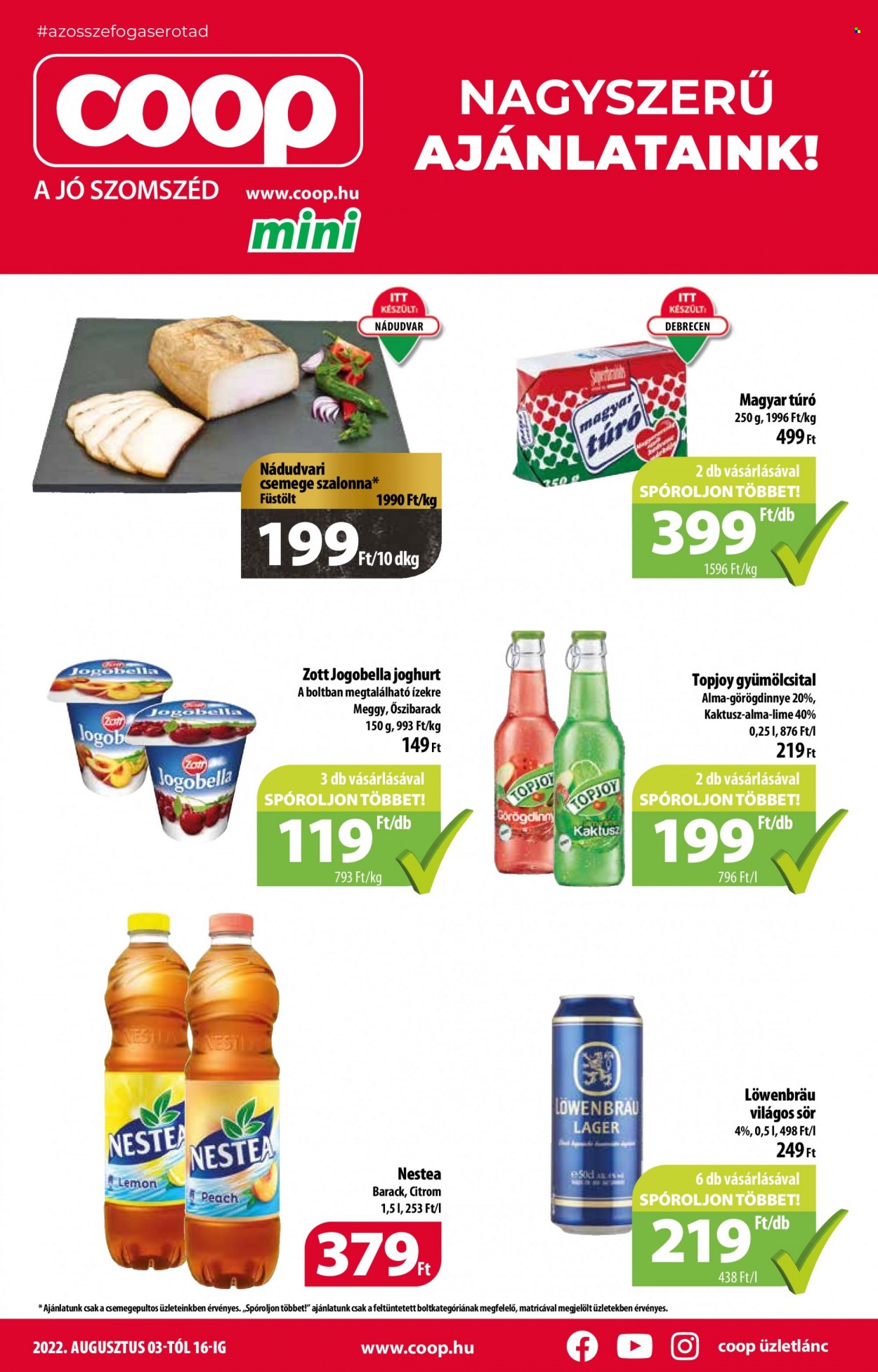 Coop akciós újságok - 2022.08.03 - 2022.08.16. Oldal 1