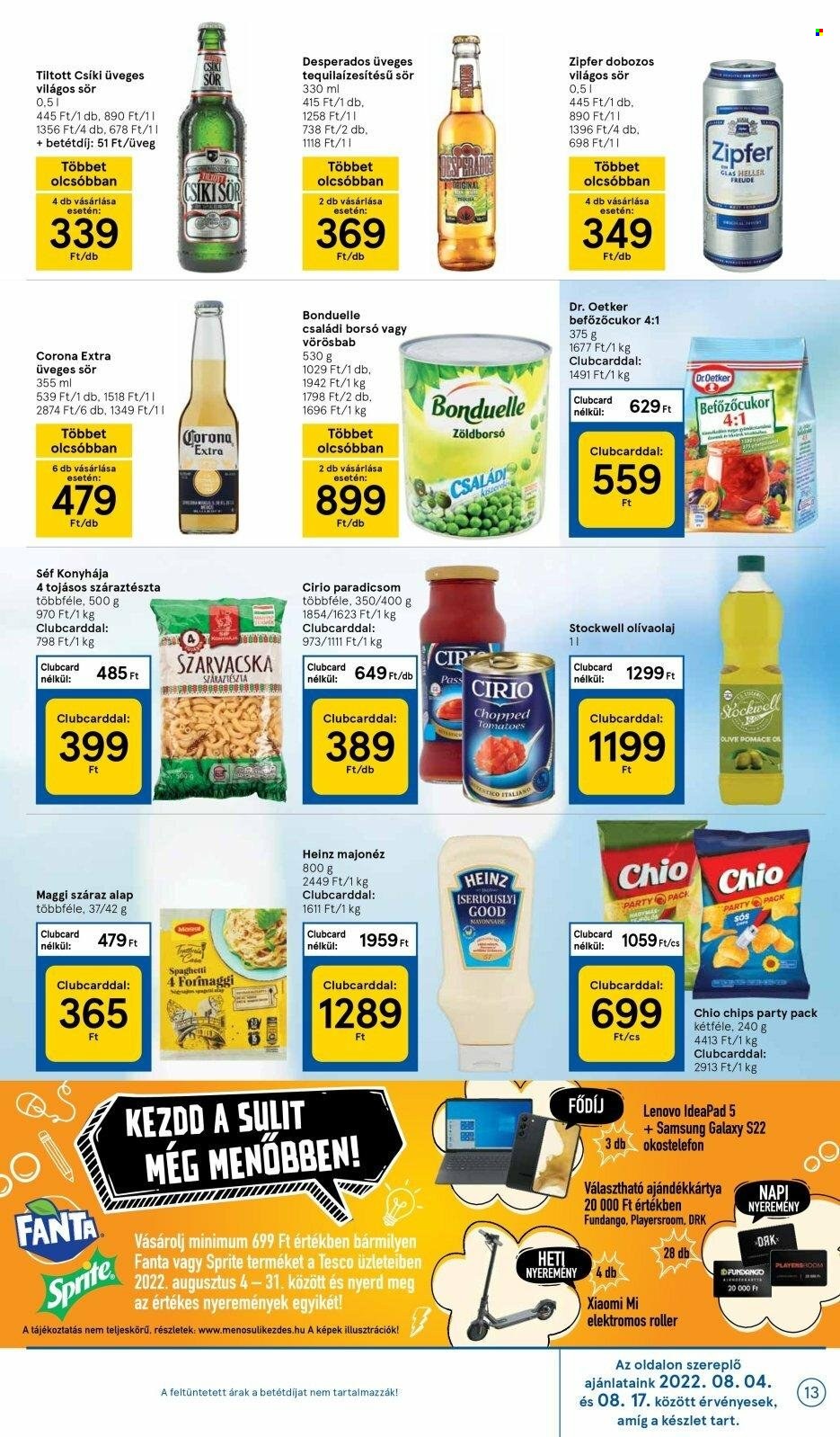 TESCO akciós újságok - 2022.08.04 - 2022.08.10. Oldal 13