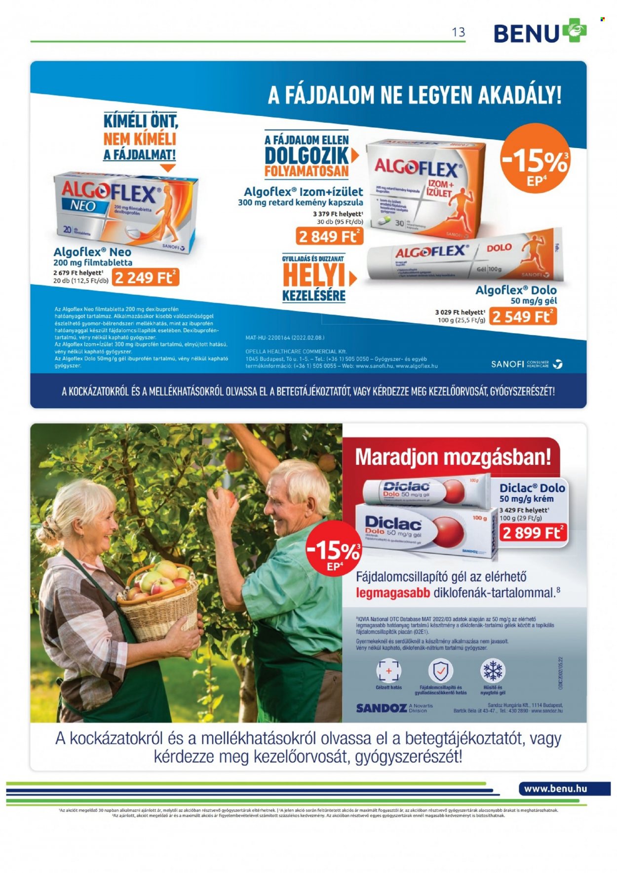 BENU Gyógyszertár akciós újságok - 2022.08.01 - 2022.08.31. Oldal 13