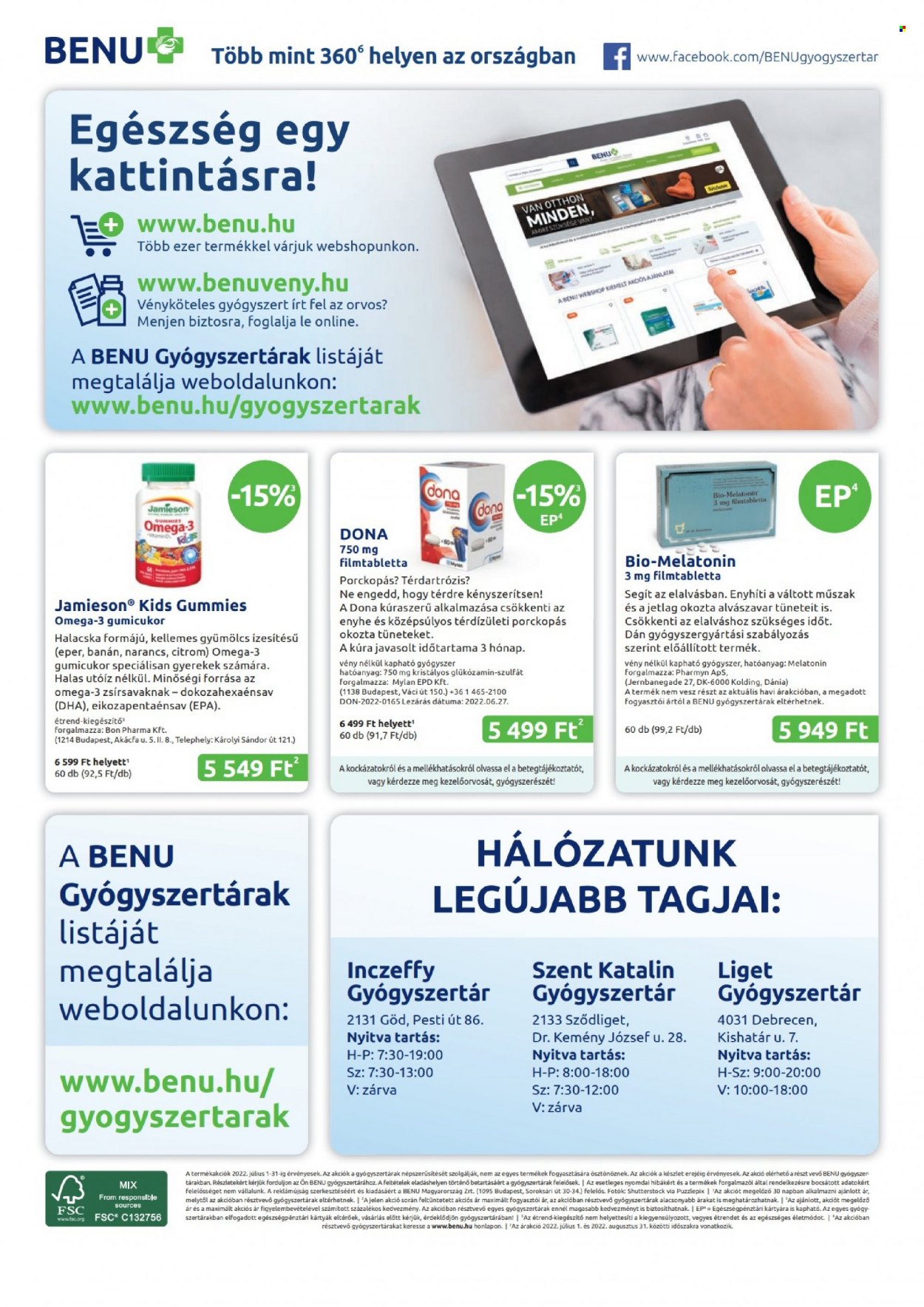 BENU Gyógyszertár akciós újságok - 2022.08.01 - 2022.08.31. Oldal 32