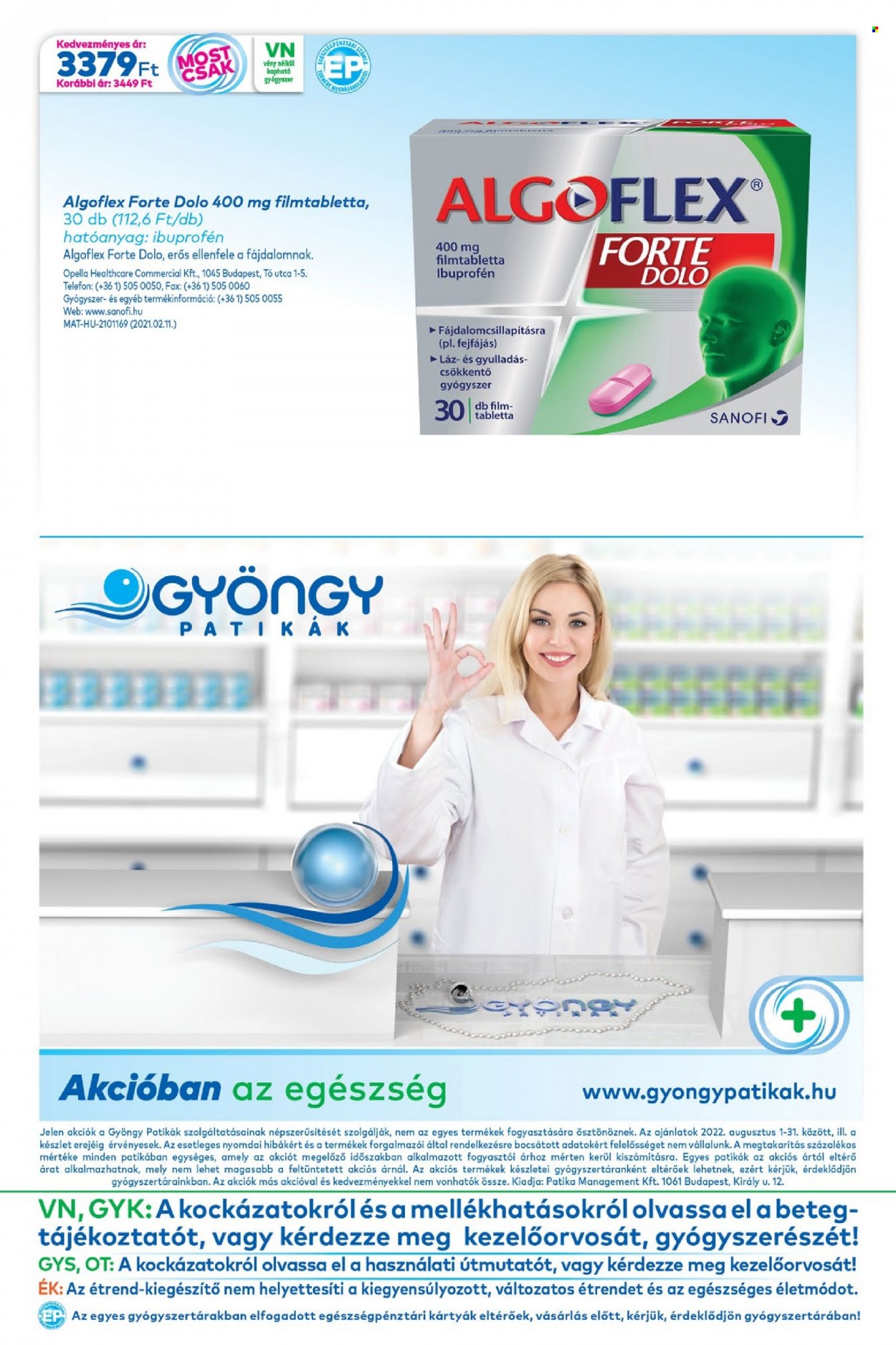 Gyöngy Patikák akciós újságok - 2022.08.01 - 2022.08.31. Oldal 20