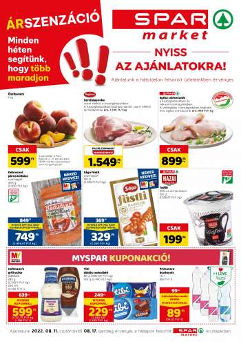 Újság SPAR market - 2022.08.11 - 2022.08.18.