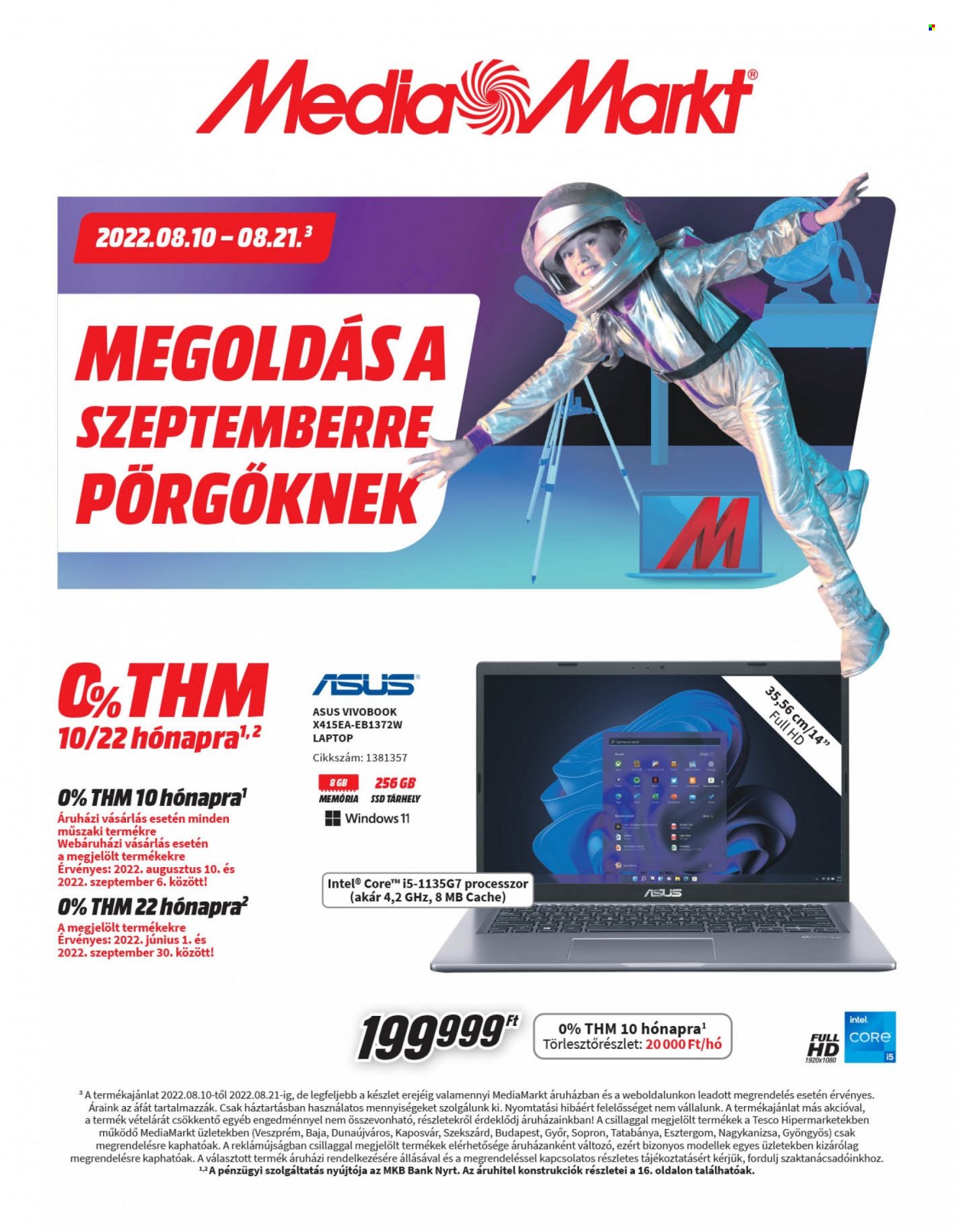 MediaMarkt akciós újságok - 2022.08.10 - 2022.08.21. Oldal 1