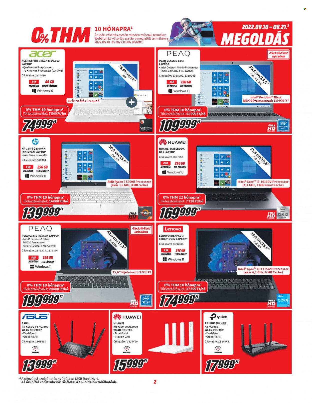 MediaMarkt akciós újságok - 2022.08.10 - 2022.08.21. Oldal 2