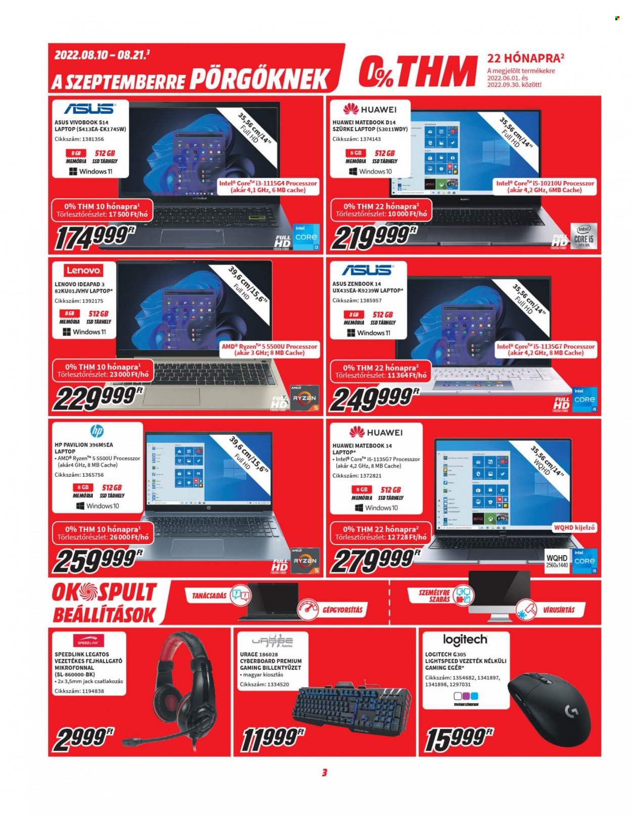 MediaMarkt akciós újságok - 2022.08.10 - 2022.08.21. Oldal 3