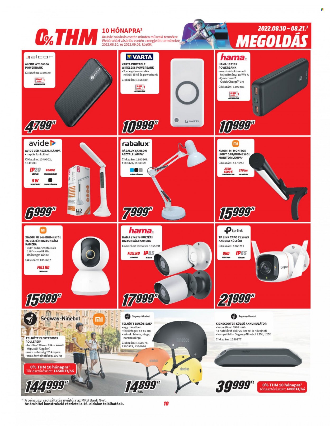 MediaMarkt akciós újságok - 2022.08.10 - 2022.08.21. Oldal 10