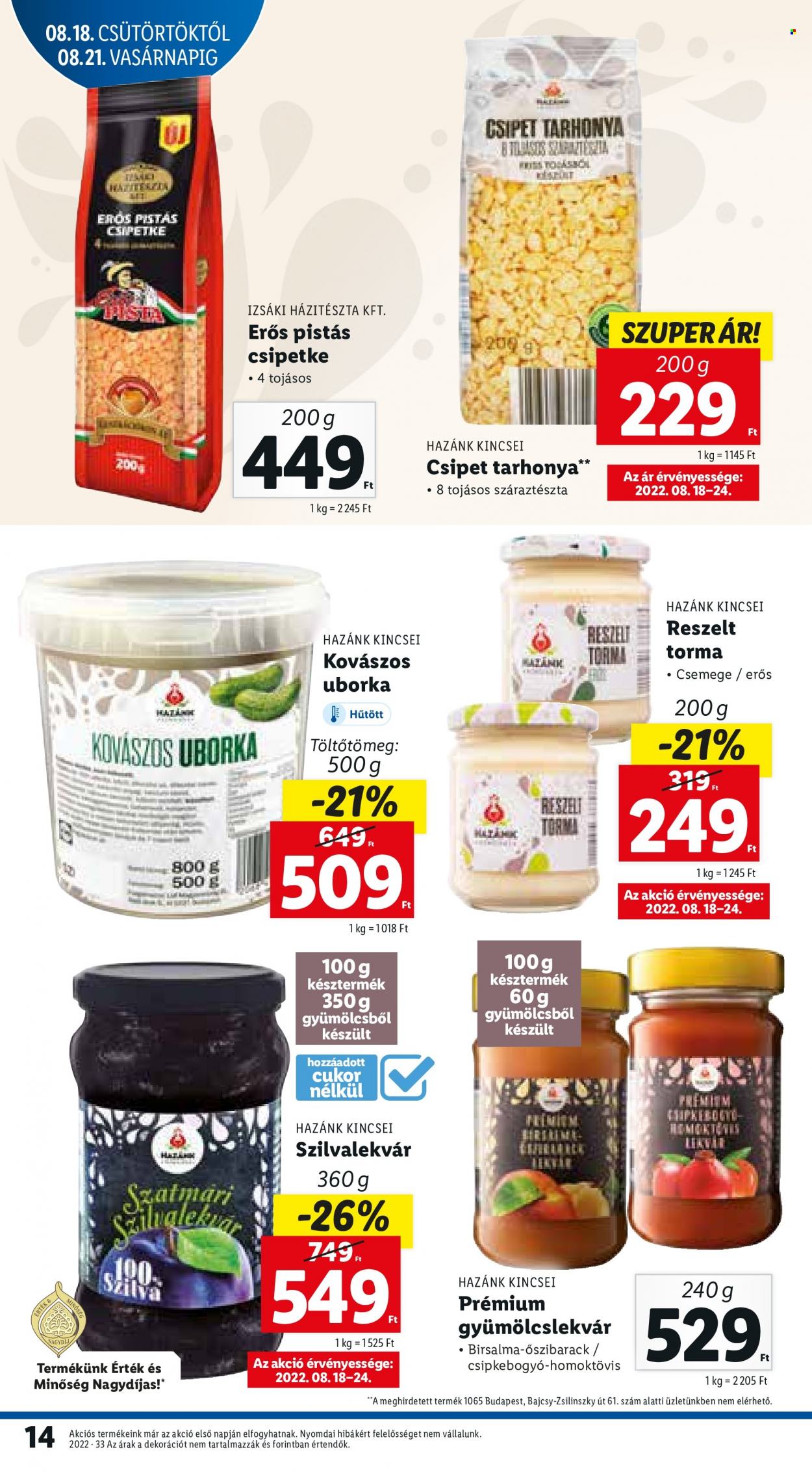 Lidl akciós újságok - 2022.08.18 - 2022.08.24. Oldal 14