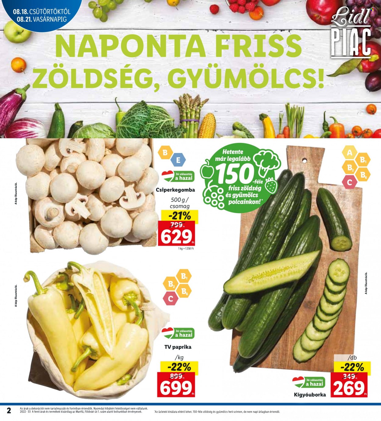 Lidl akciós újságok - 2022.08.18 - 2022.08.21. Oldal 2