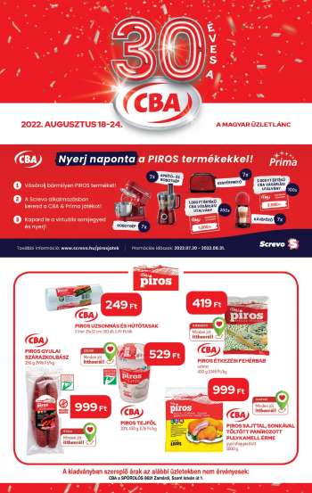 Újság CBA - 2022.08.18 - 2022.08.24.
