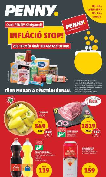 Újság Penny Market - 2022.08.18 - 2022.08.24.