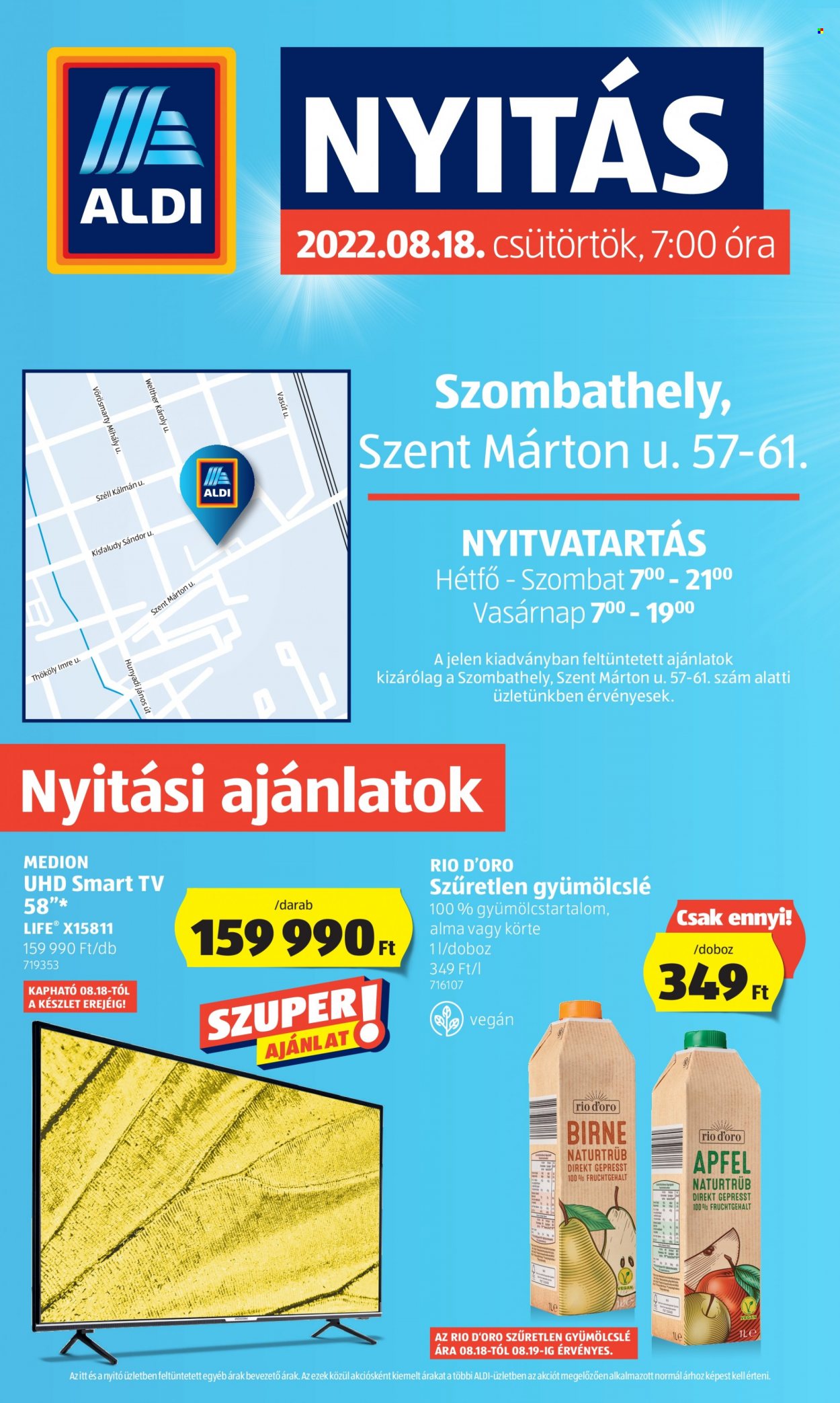 Aldi akciós újságok - 2022.08.18 - 2022.08.19. Oldal 1