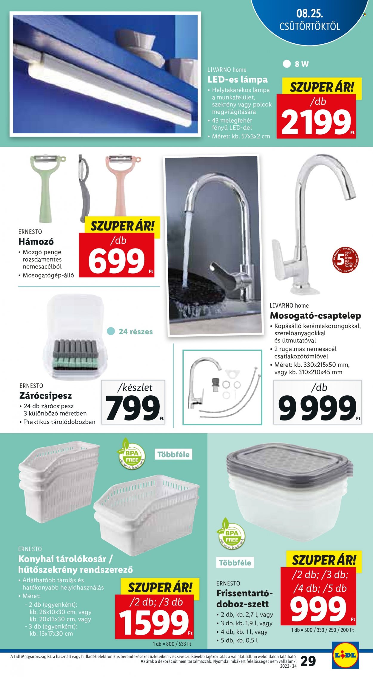 Lidl akciós újságok - 2022.08.25 - 2022.08.31. Oldal 29