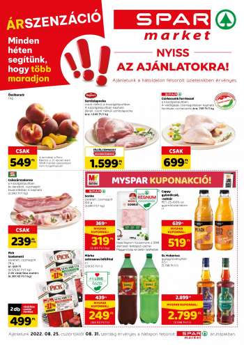 Újság SPAR market - 2022.08.25 - 2022.08.31.