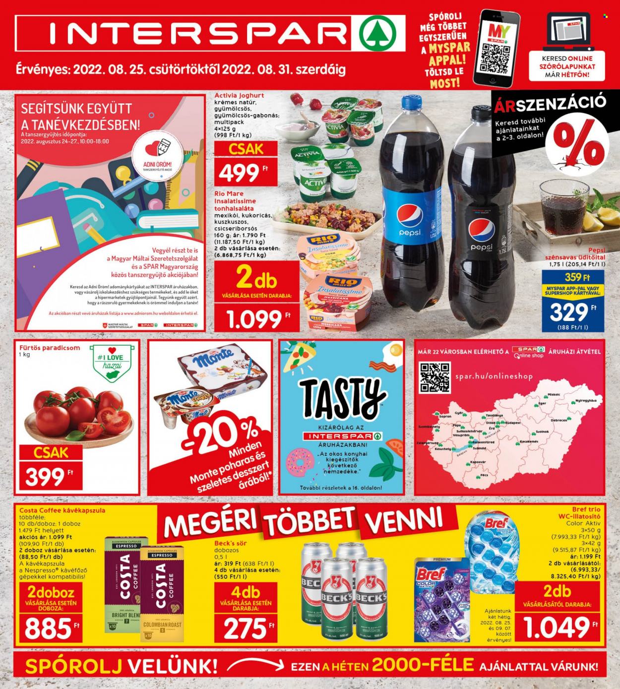 INTERSPAR akciós újságok - 2022.08.25 - 2022.08.31. Oldal 1