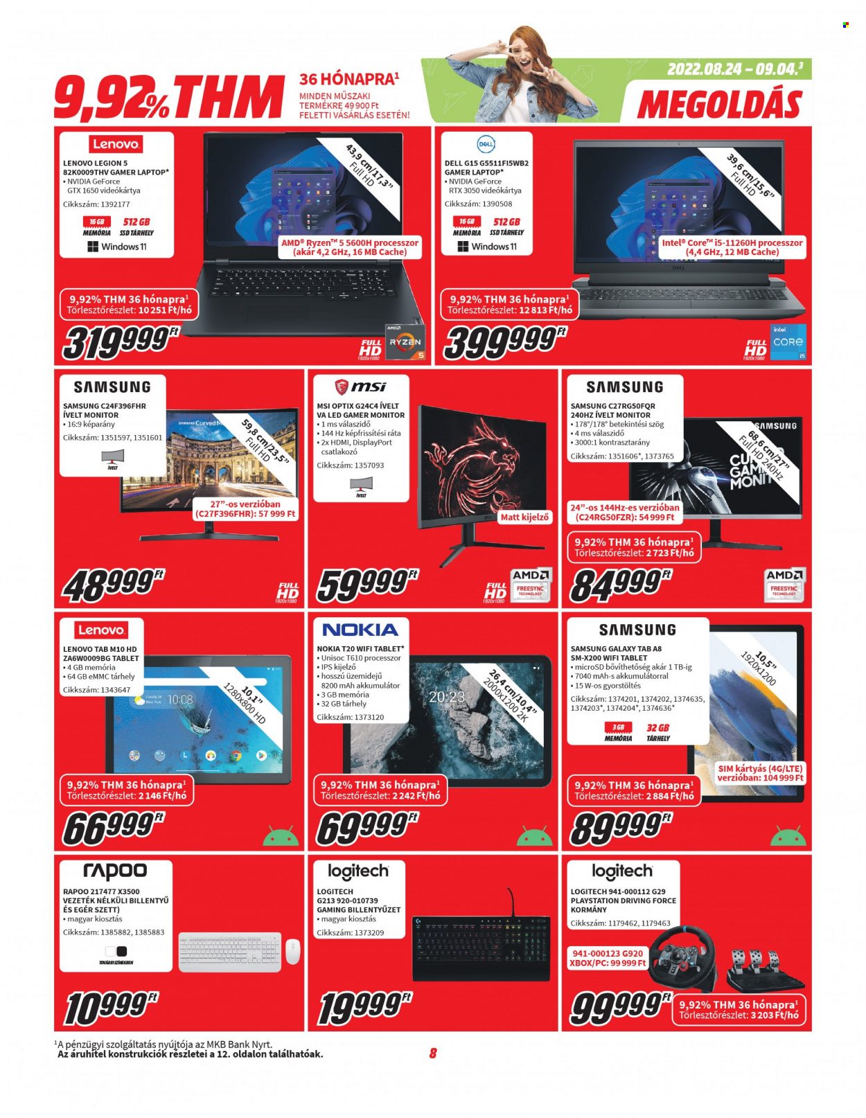MediaMarkt akciós újságok - 2022.08.24 - 2022.09.04. Oldal 8