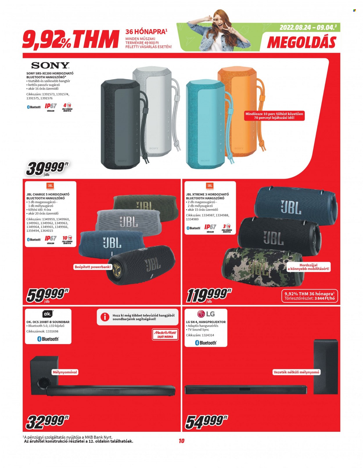 MediaMarkt akciós újságok - 2022.08.24 - 2022.09.04. Oldal 10
