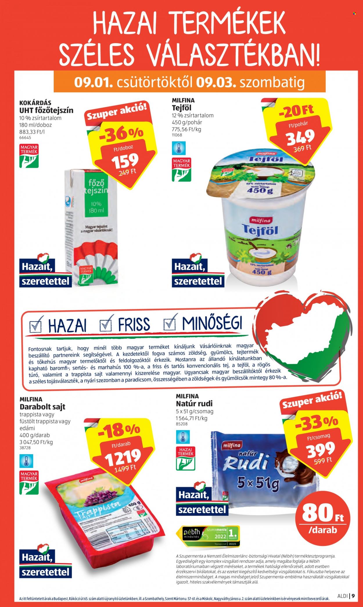 Aldi akciós újságok - 2022.09.01 - 2022.09.07. Oldal 9
