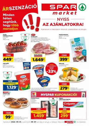 Újság SPAR market - 2022.09.01 - 2022.09.07.