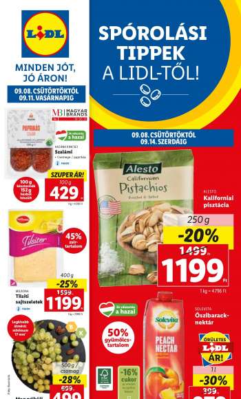Újság Lidl - 2022.09.08 - 2022.09.14.