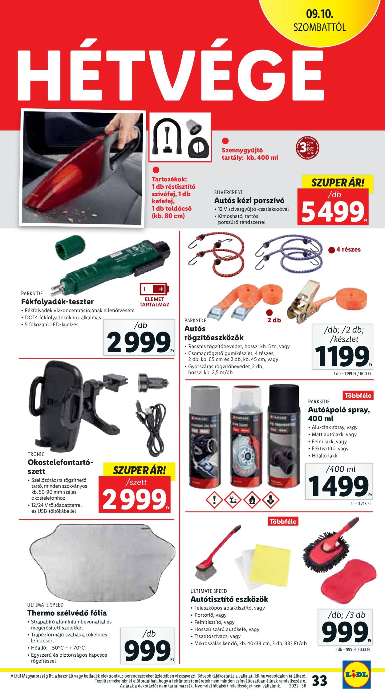 Lidl akciós újságok - 2022.09.08 - 2022.09.14. Oldal 33