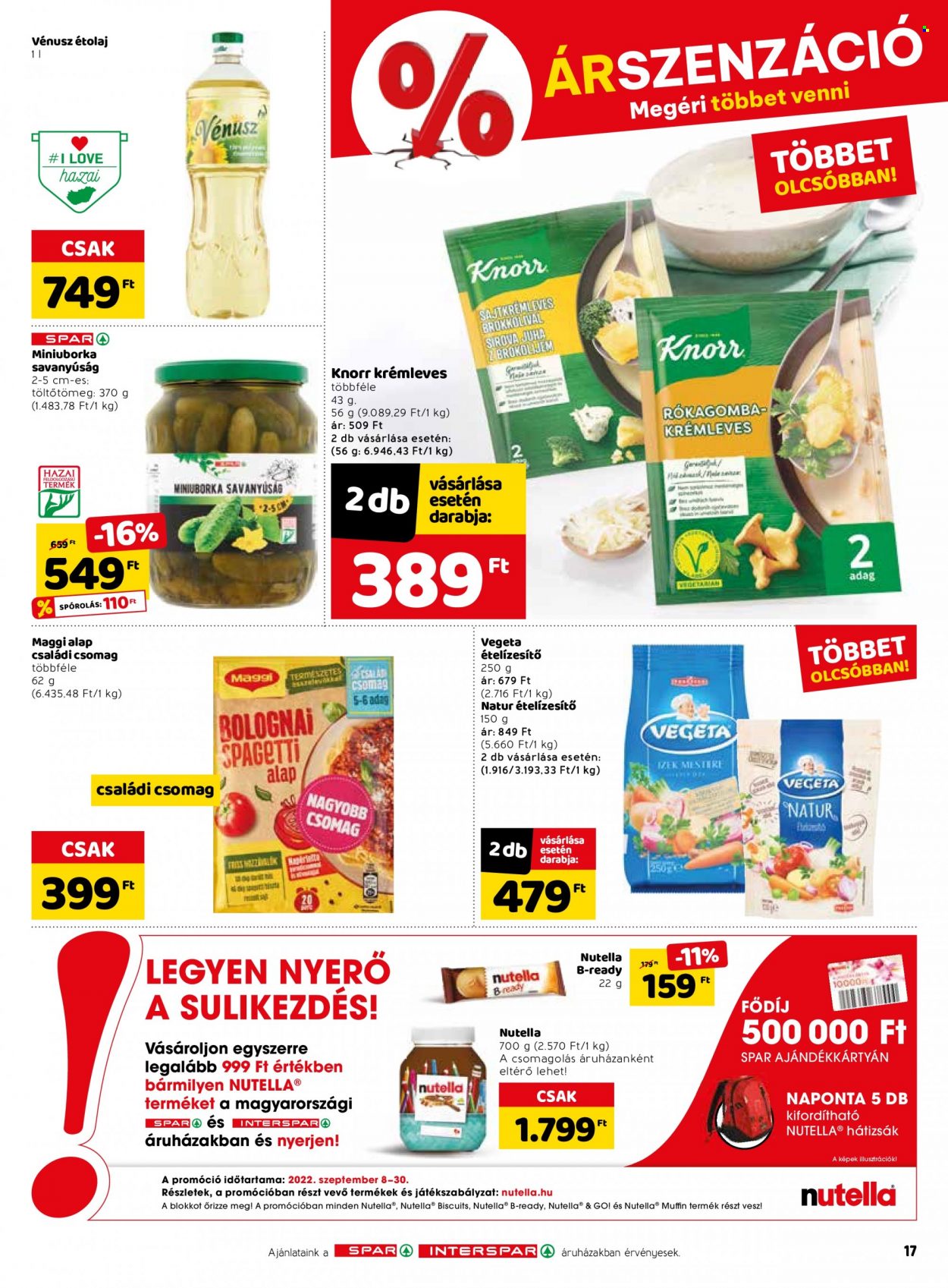 SPAR akciós újságok - 2022.09.08 - 2022.09.14. Oldal 23
