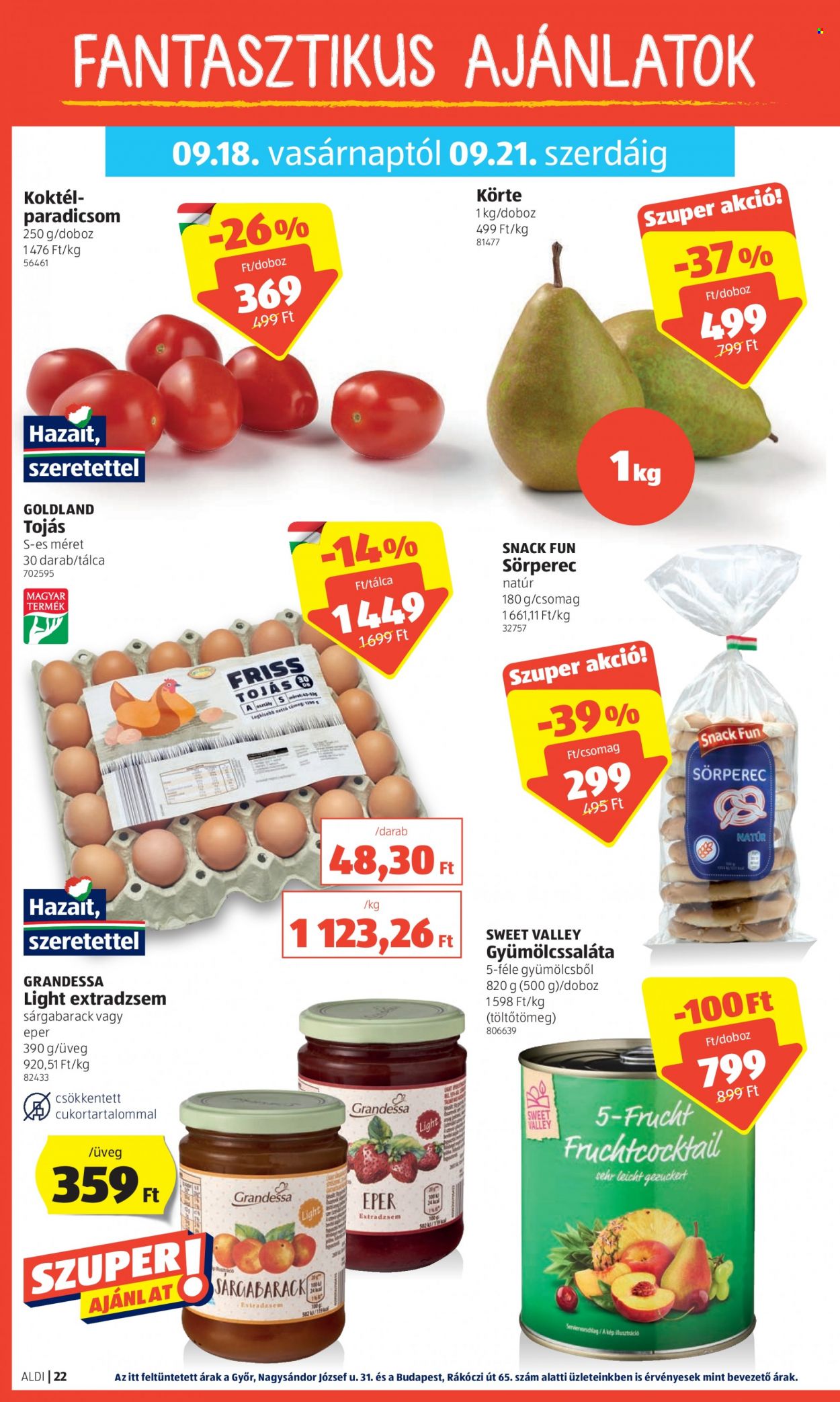 Aldi akciós újságok - 2022.09.15 - 2022.09.21. Oldal 22