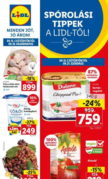 Újság Lidl - 2022.09.15 - 2022.09.21.