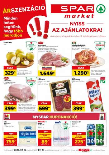 Újság SPAR market - 2022.09.15 - 2022.09.21.