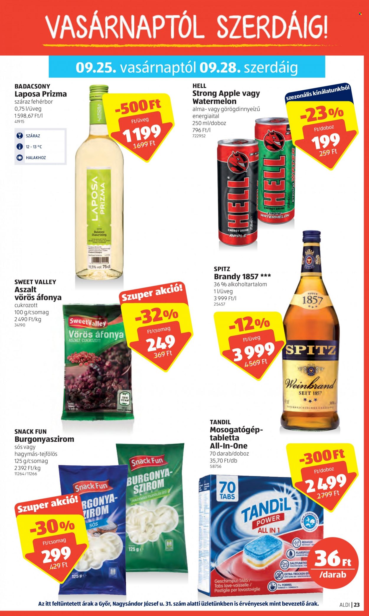Aldi akciós újságok - 2022.09.22 - 2022.09.28. Oldal 23