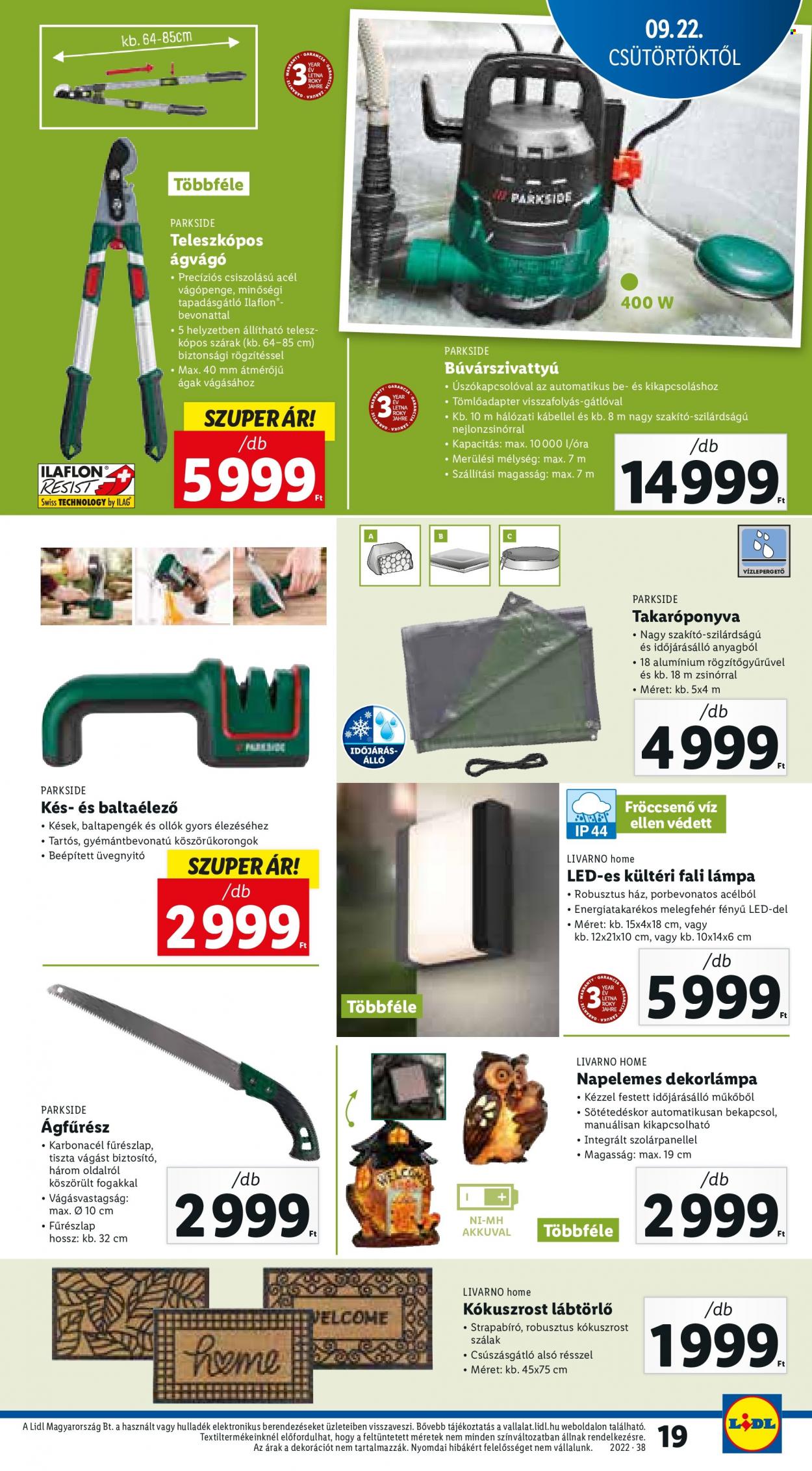 Lidl akciós újságok - 2022.09.22 - 2022.09.28. Oldal 19