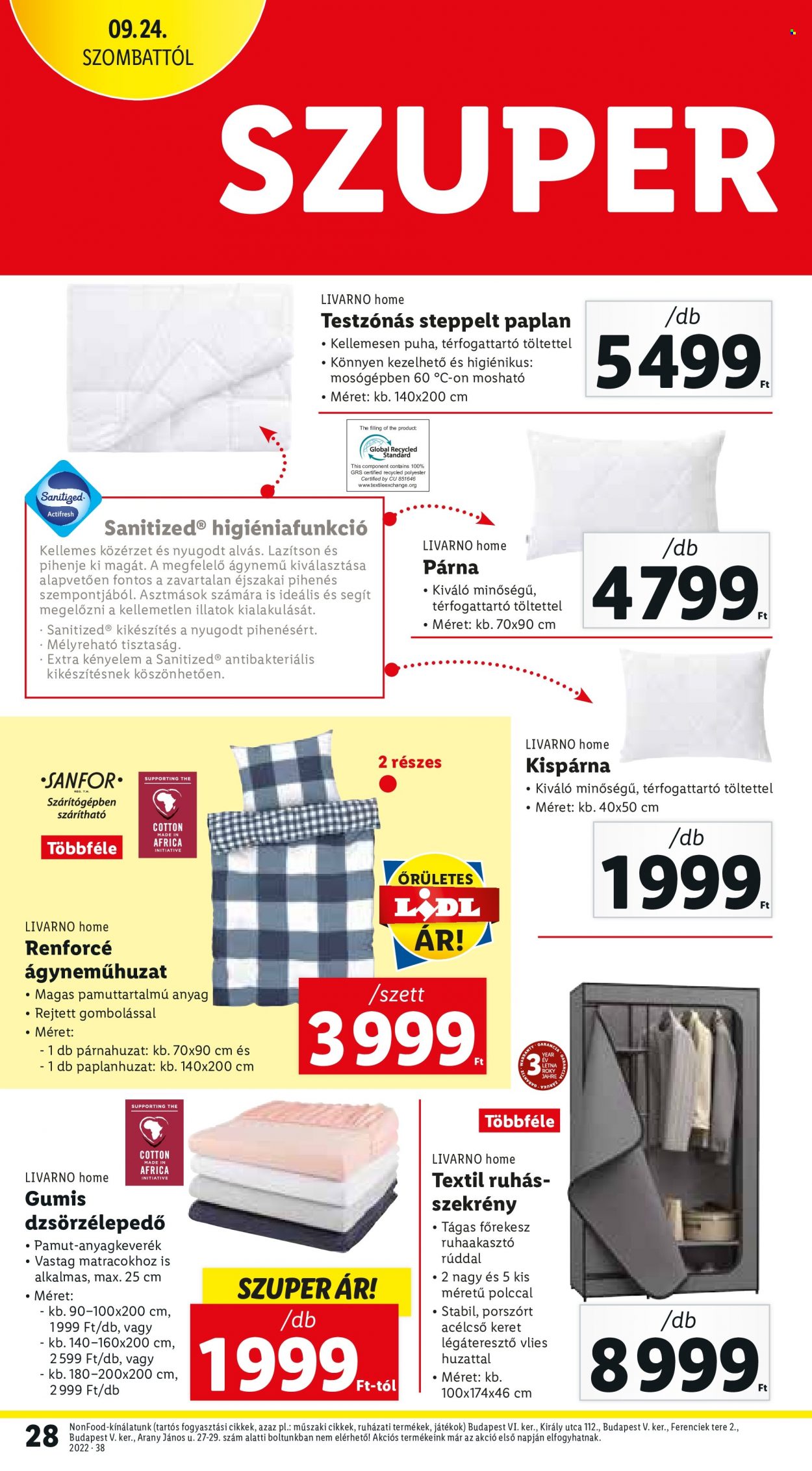 Lidl akciós újságok - 2022.09.22 - 2022.09.28. Oldal 28