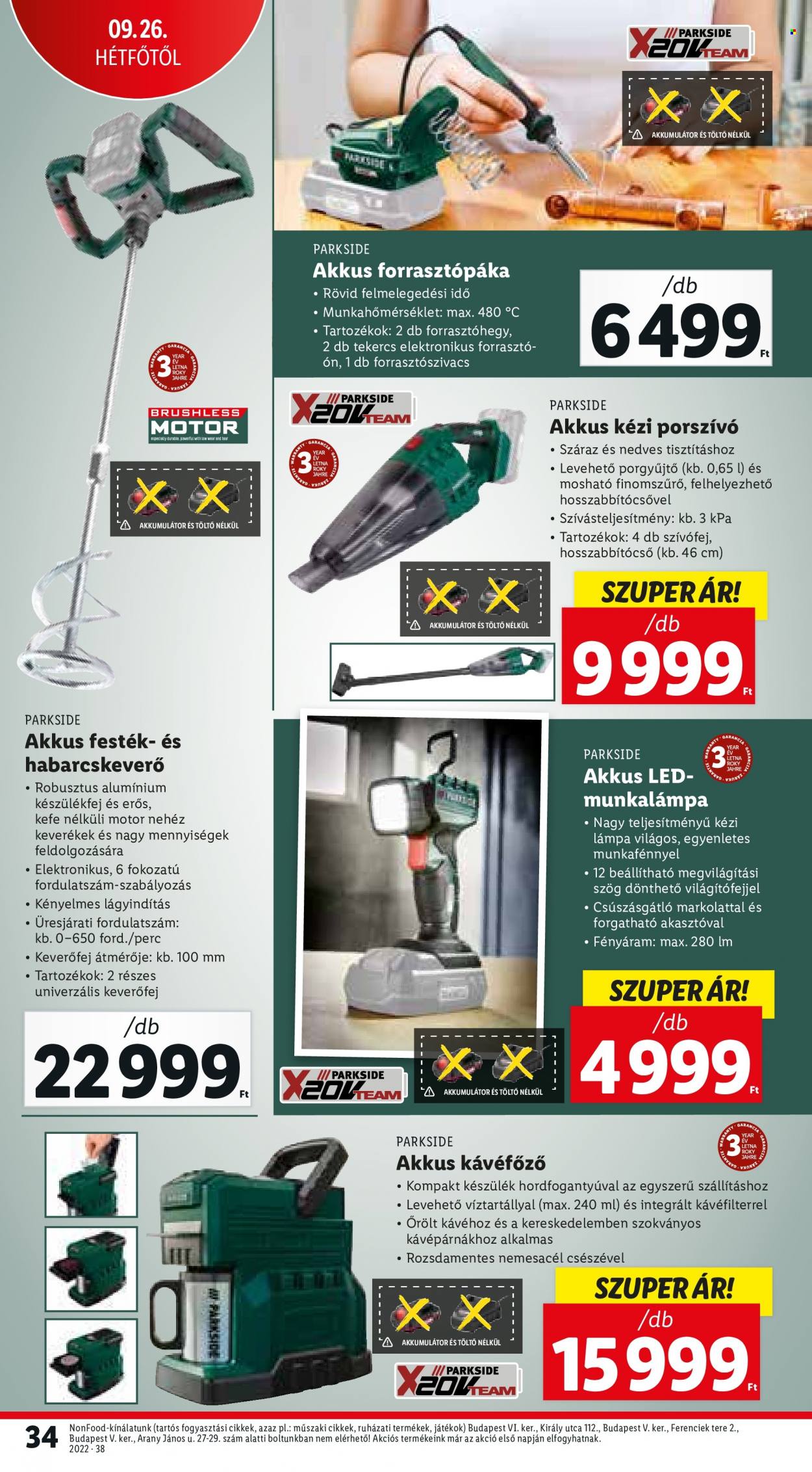 Lidl akciós újságok - 2022.09.22 - 2022.09.28. Oldal 34