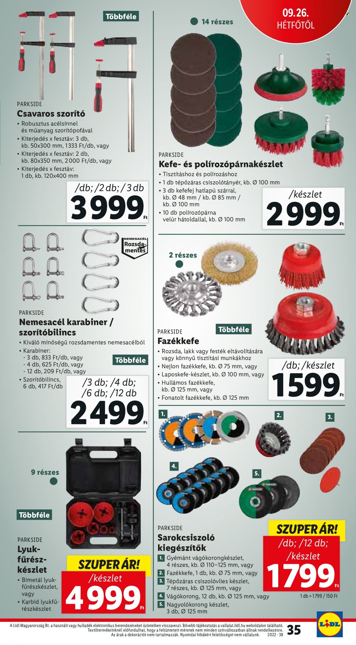 Lidl akciós újságok - 2022.09.22 - 2022.09.28. Oldal 35