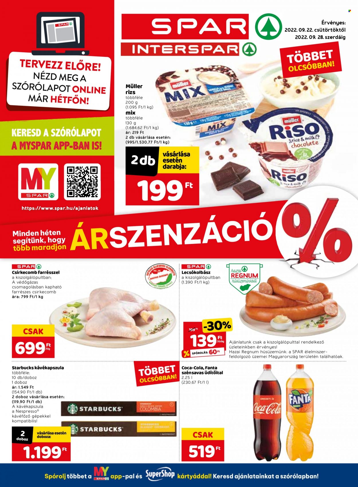 SPAR akciós újságok - 2022.09.22 - 2022.09.28. Oldal 1