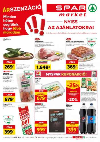 Újság SPAR market - 2022.09.22 - 2022.09.28.