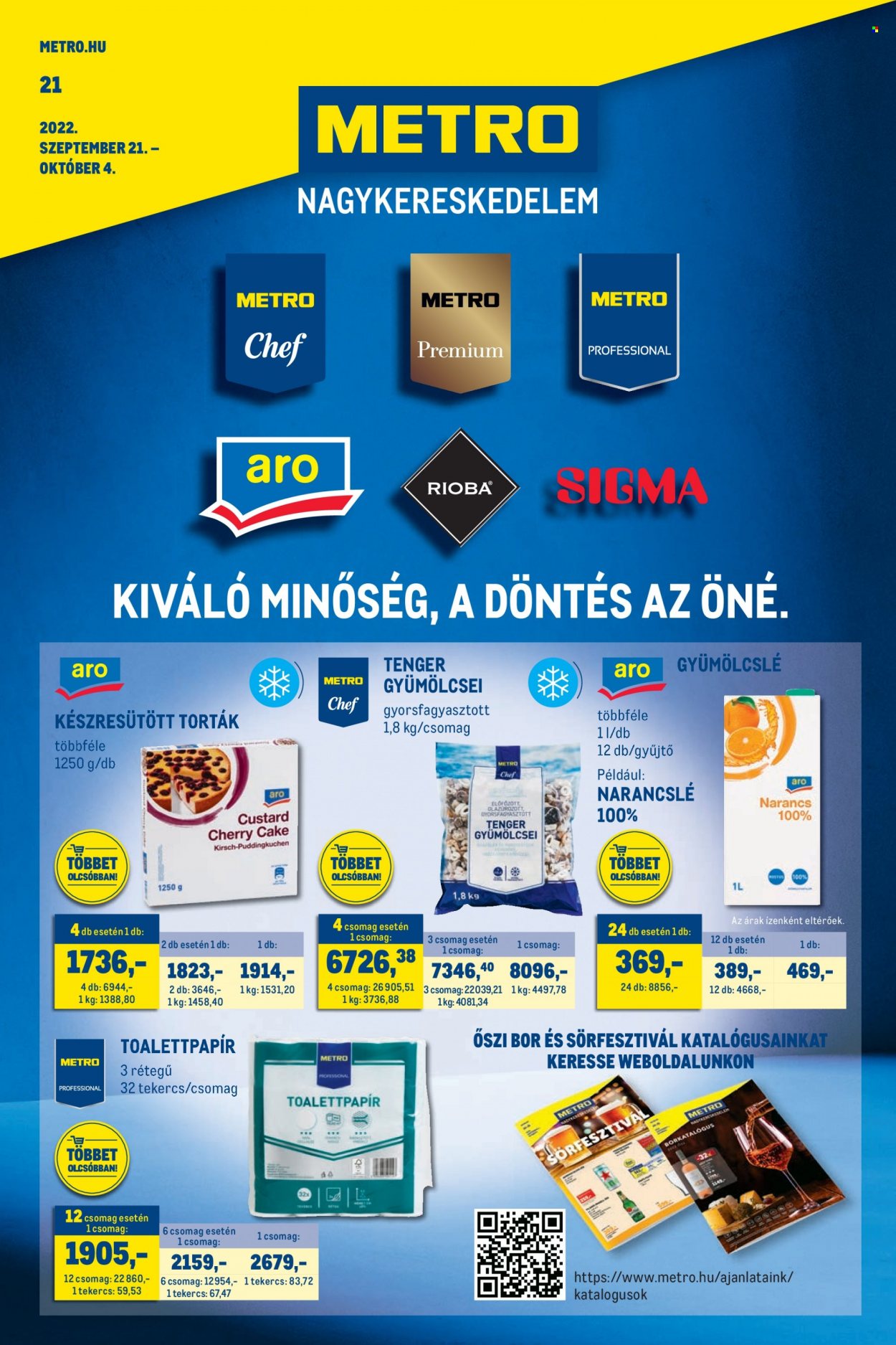 Metro akciós újságok - 2022.09.21 - 2022.10.04. Oldal 1