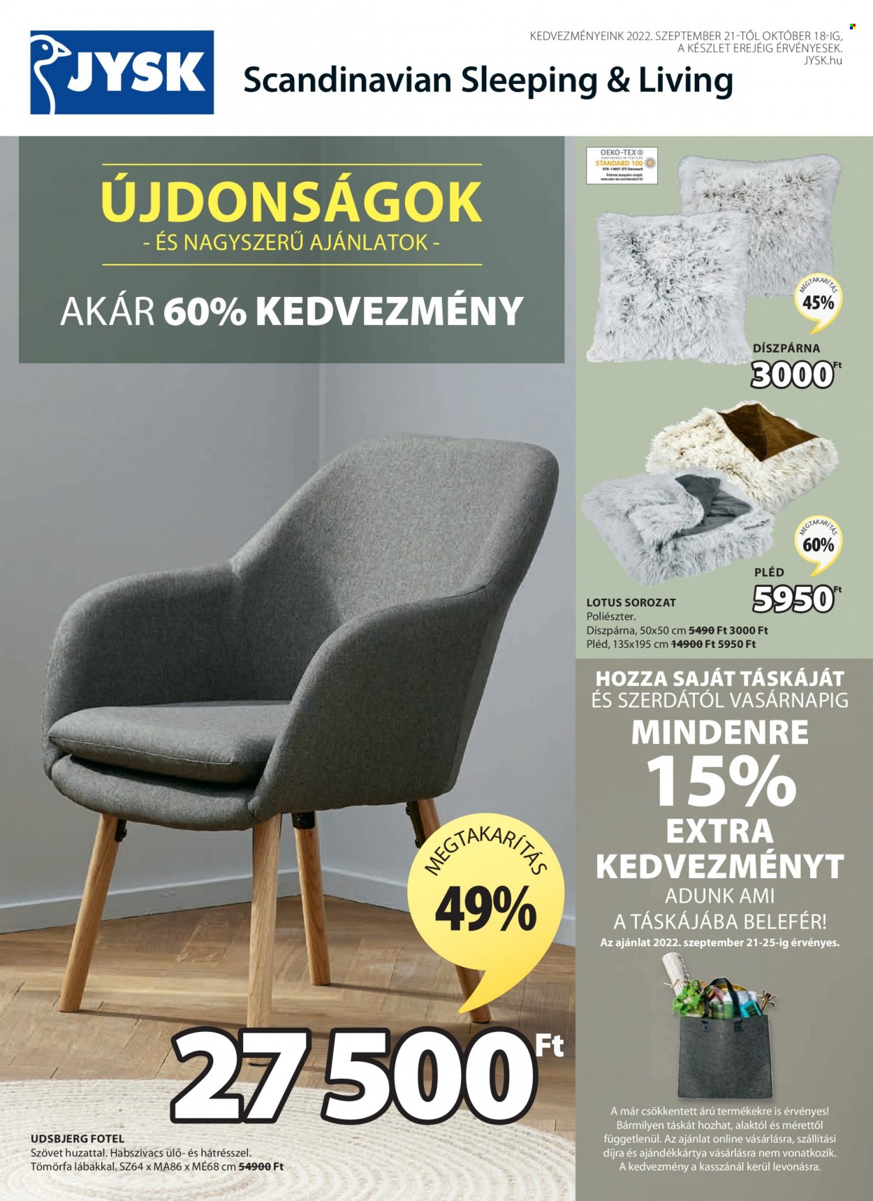 JYSK akciós újságok - 2022.09.21 - 2022.10.18. Oldal 1