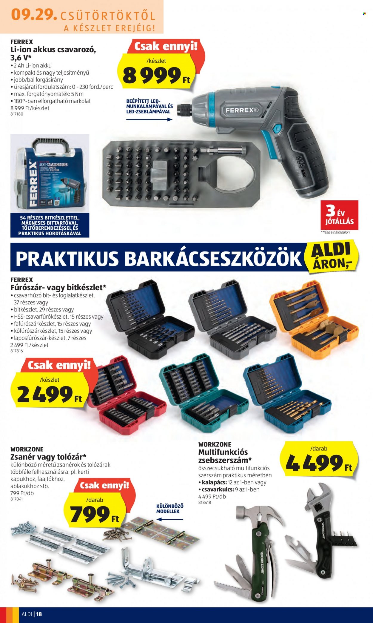 Aldi akciós újságok - 2022.09.29 - 2022.10.05. Oldal 18