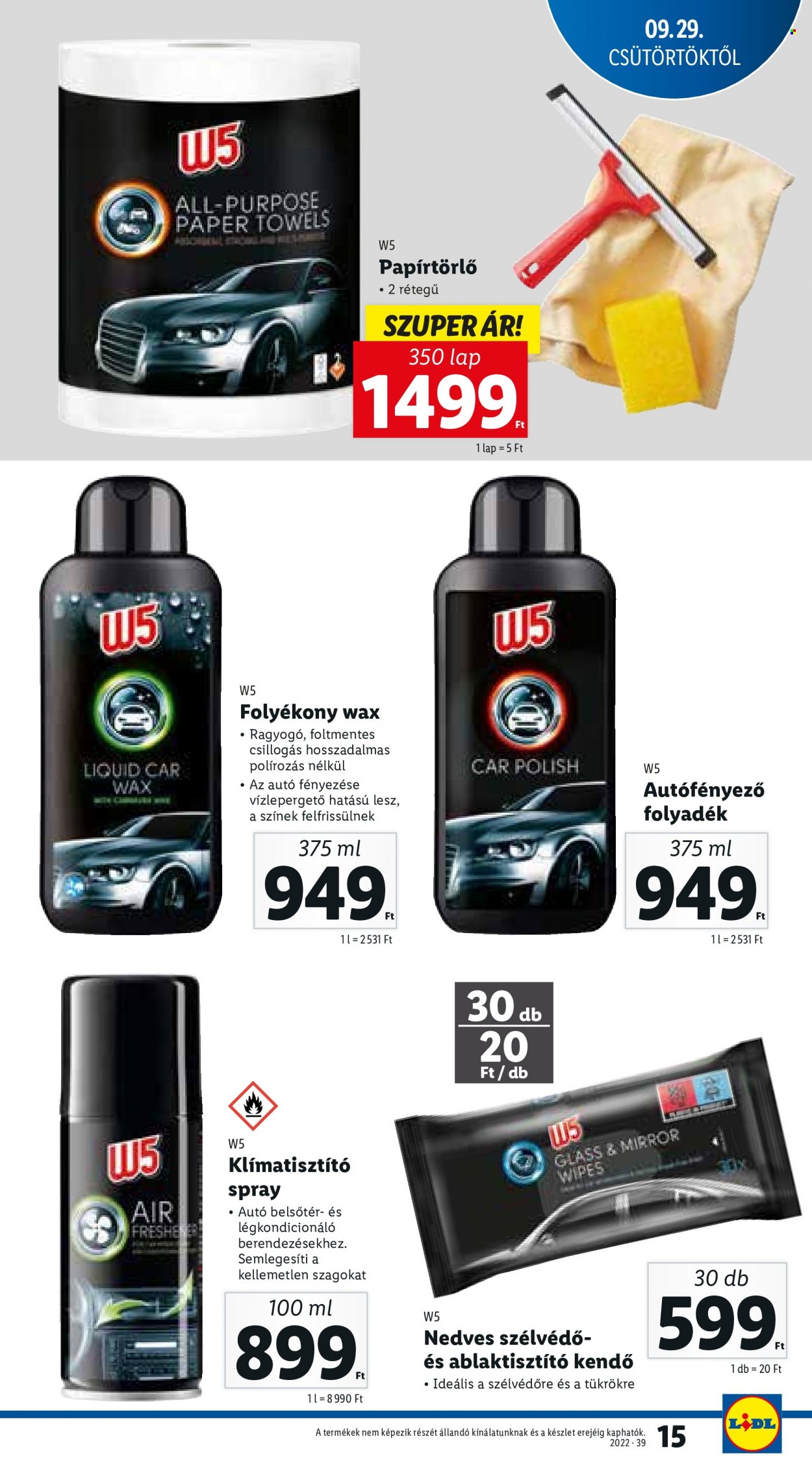 Lidl akciós újságok - 2022.09.29 - 2022.10.05. Oldal 15