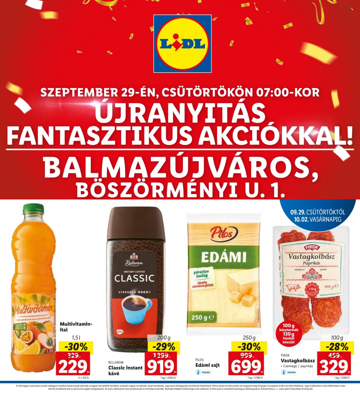 Lidl akciós újságok - 2022.09.29 - 2022.10.02. Oldal 1
