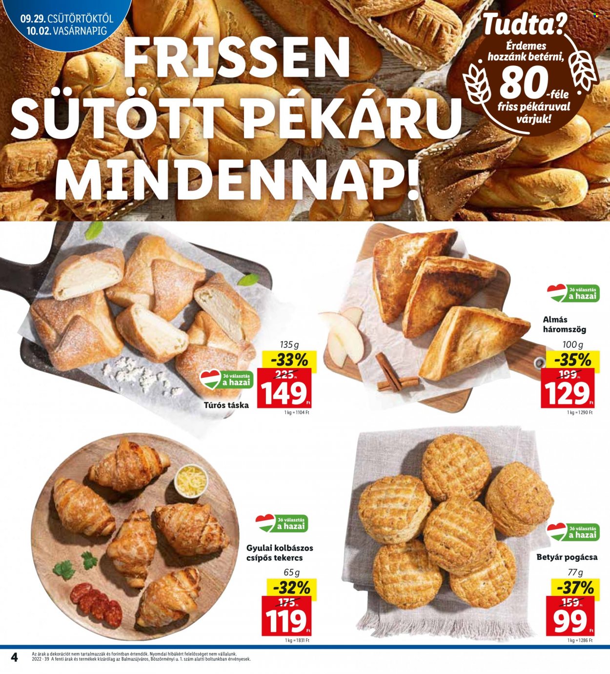 Lidl akciós újságok - 2022.09.29 - 2022.10.02. Oldal 4