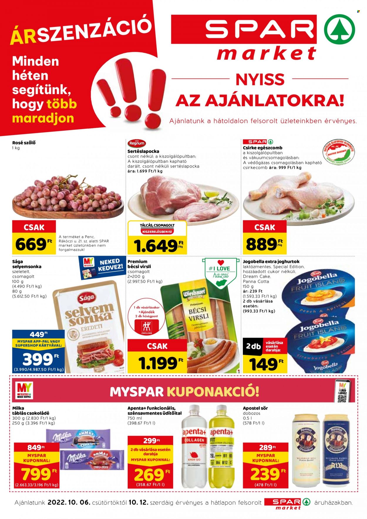 SPAR market akciós újságok - 2022.10.06 - 2022.10.12. Oldal 1