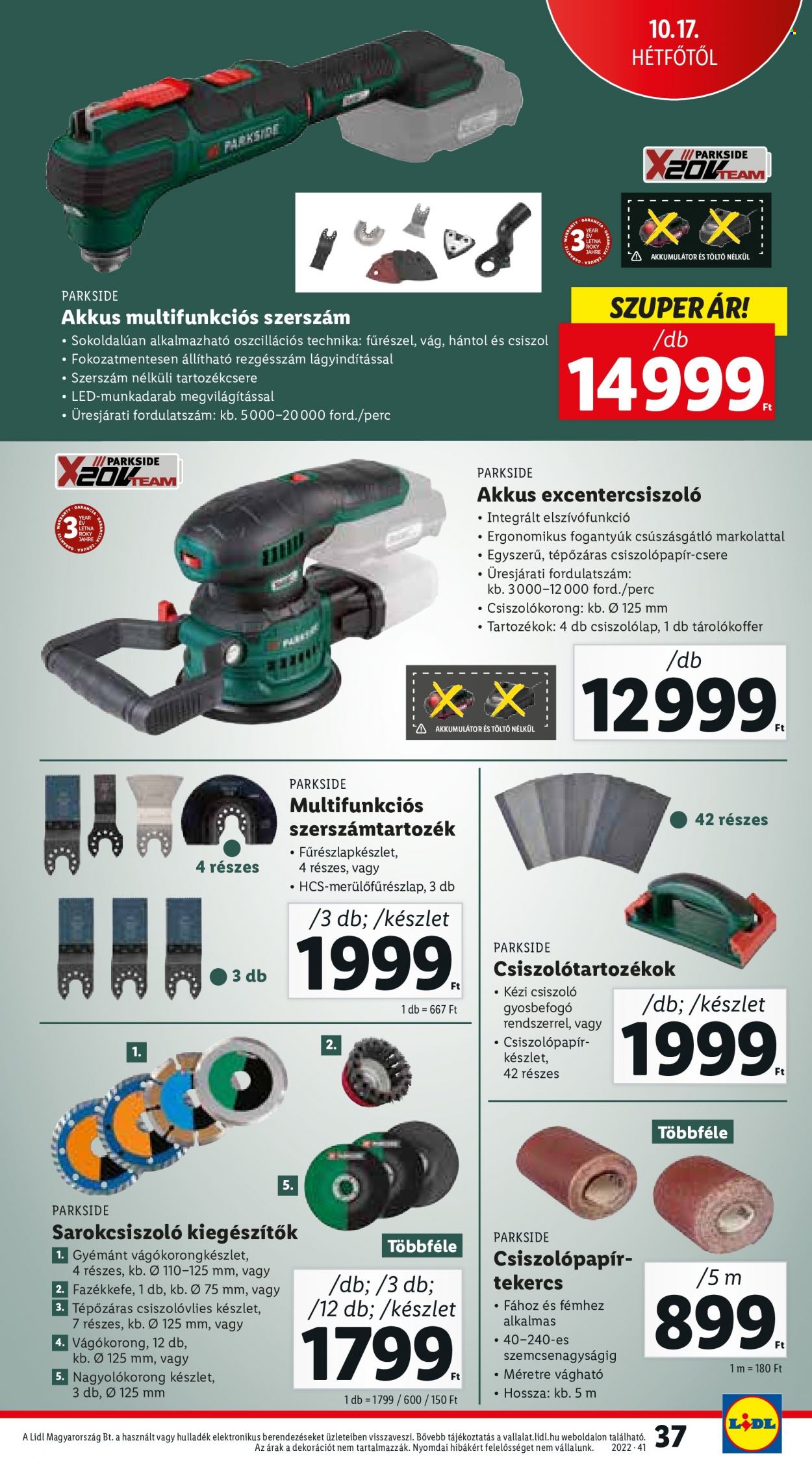 Lidl akciós újságok - 2022.10.13 - 2022.10.19. Oldal 37
